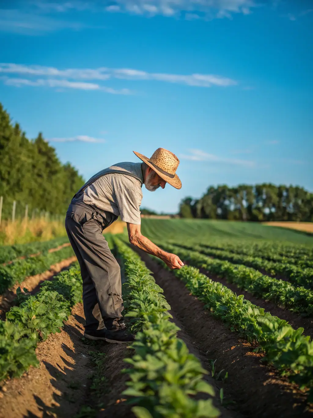 A photo of association members inspecting crops and implementing protective measures against wildlife damage, highlighting their commitment to property protection.