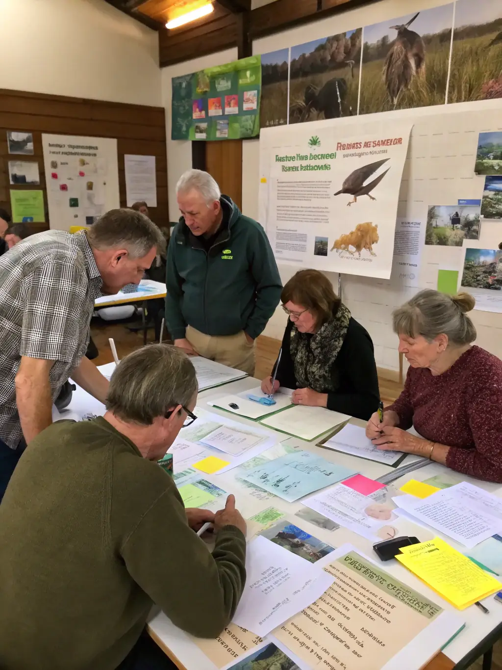 A photograph of association members conducting an educational workshop for local youth on responsible hunting and wildlife conservation.